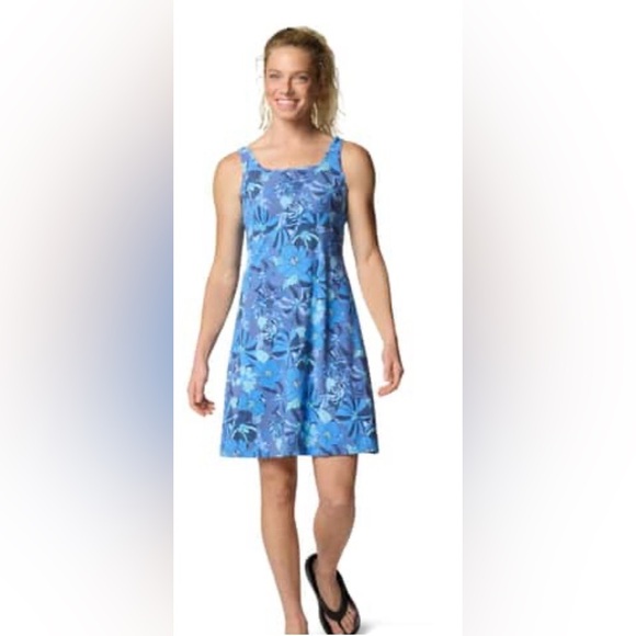 Columbia Dresses & Skirts - Columbia Blue Floral Tank Mini Dress